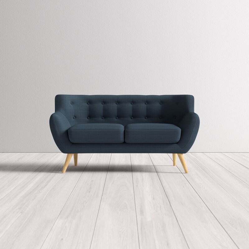 SOFA NỈ CHÂN GỖ BOAT SHAPE