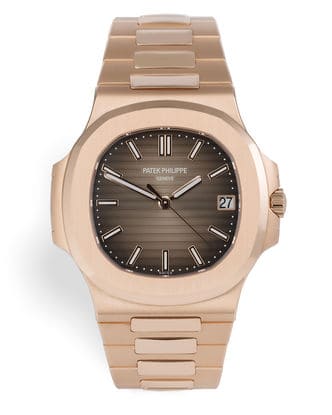 Đồng hồ Patek Philippe Nautilus Jumbo Yellow Gold mặt số màu nâu