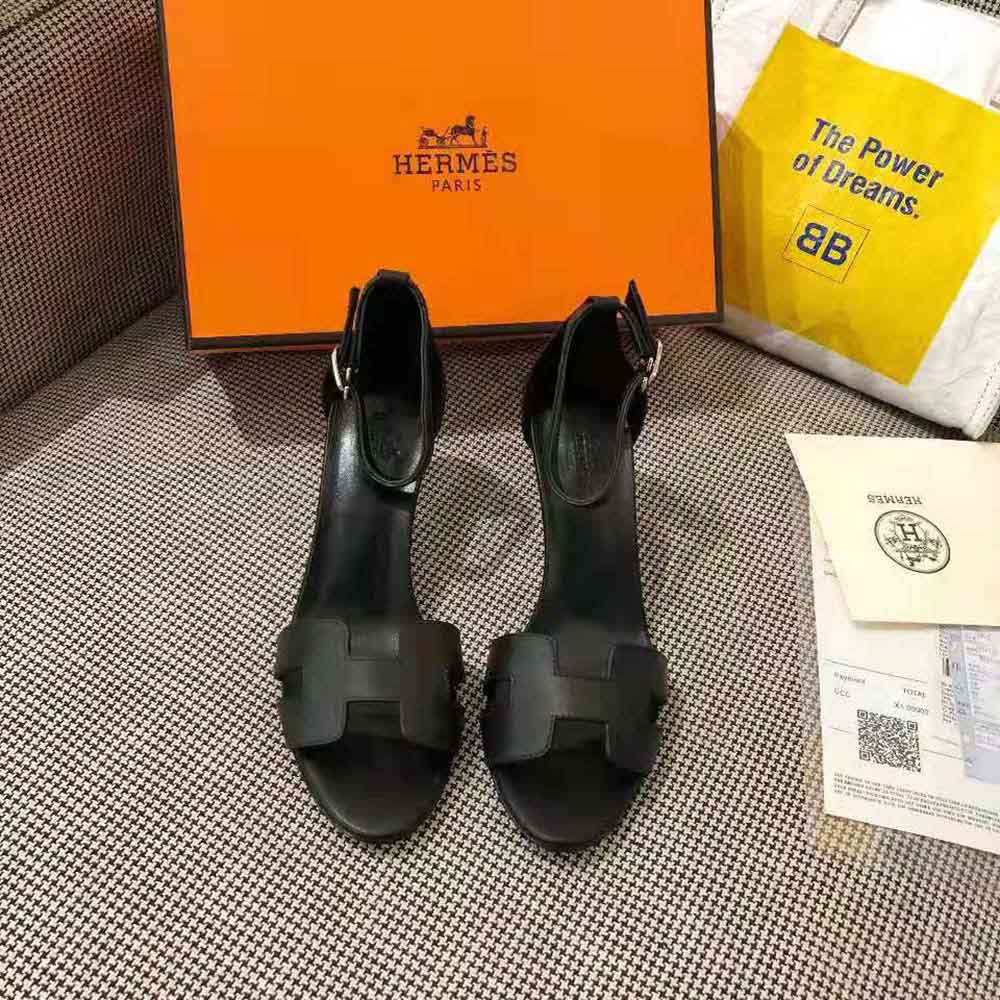 GIÀY Hermes Women Premiere 70 High Heel Sandal in Calfskin with Thin Ankle Strap SS2022