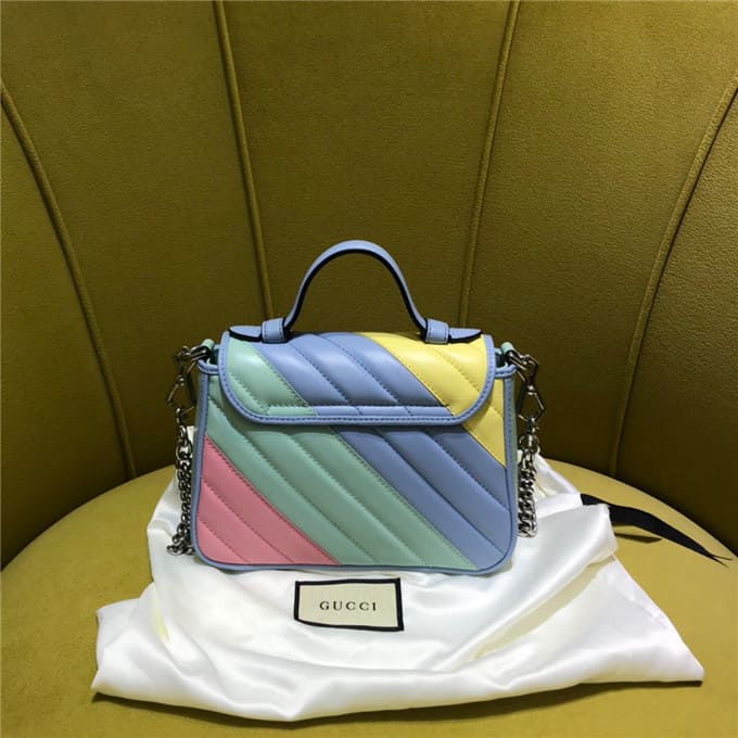 TÚI Gucci GG marmont mini top handle bag multicolor Top Quality