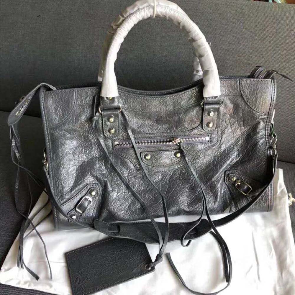 TÚI Balenciaga Women Classic Silver City Medium Size Lambskin Bag