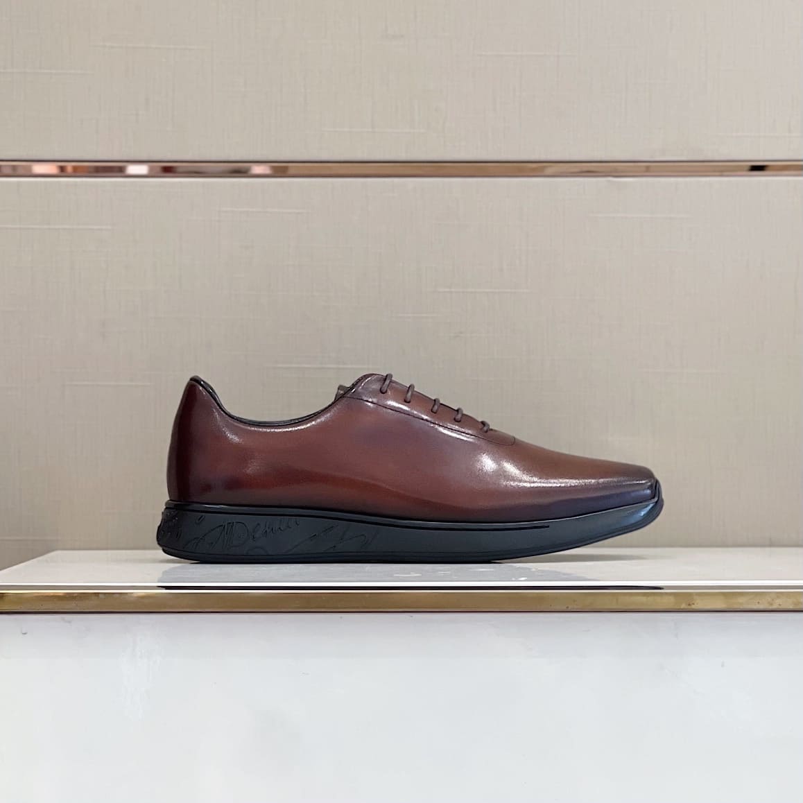 GIÀY BERLUTI METROPOLITAN SCRITTO BROWN HANDMADE TOP QUALITY SHOES AAA