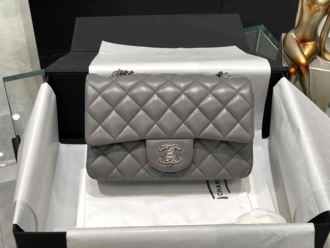 TÚI CHANEL CF LAMBSKIN GREY DA HAAS 20