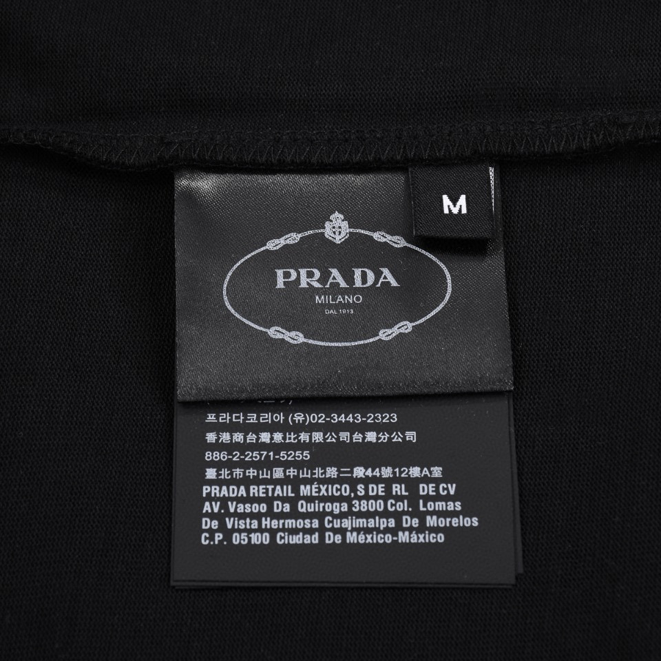 ÁO PRADA print cotton jersey T-shirt