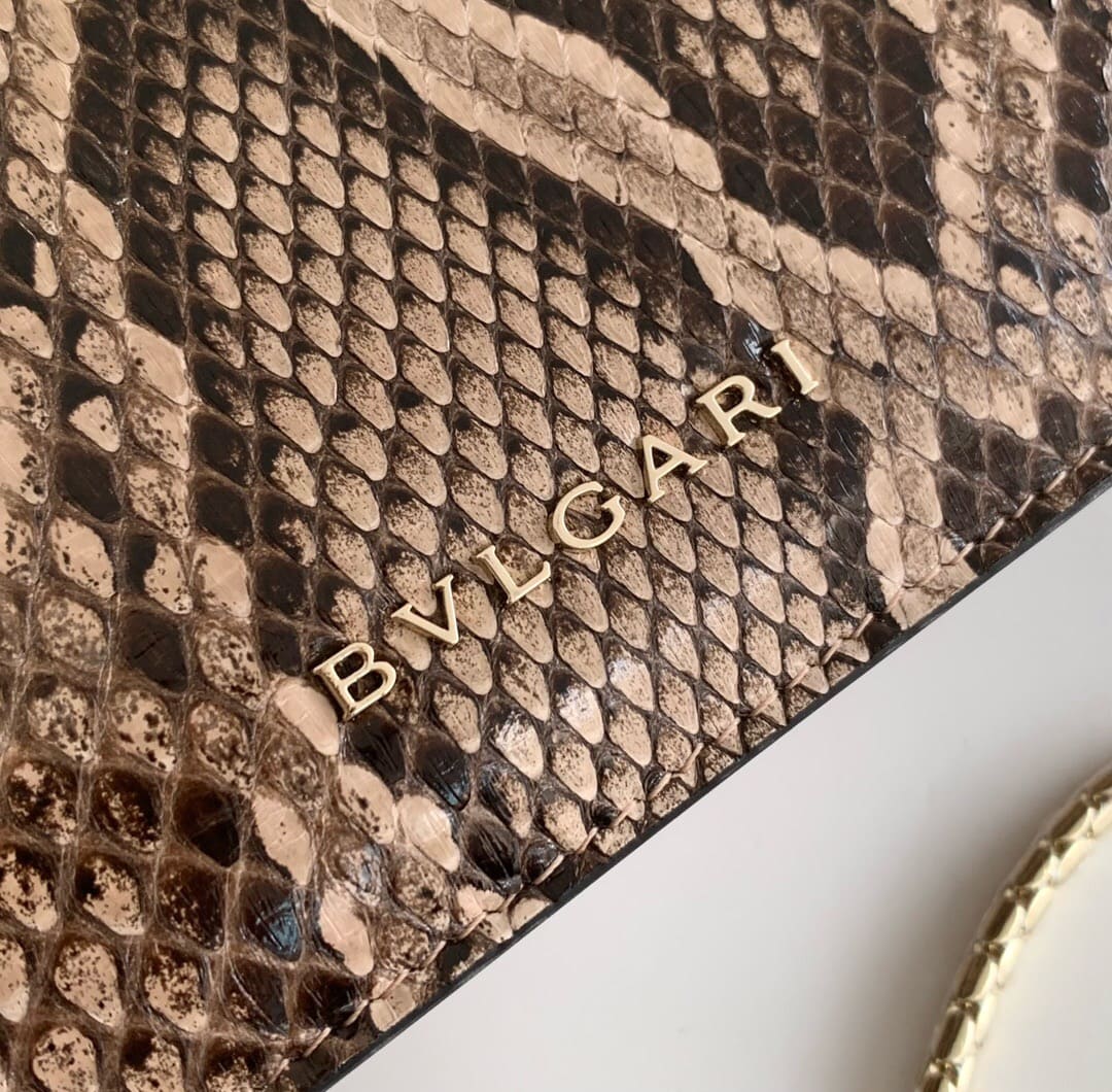 TÚI BVLGARI SERPENTI PYTHON SKIN DA TRĂN