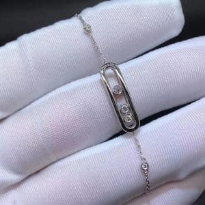 Vòng tay Messika Baby Move Diamond kim cương vàng trắng 18K