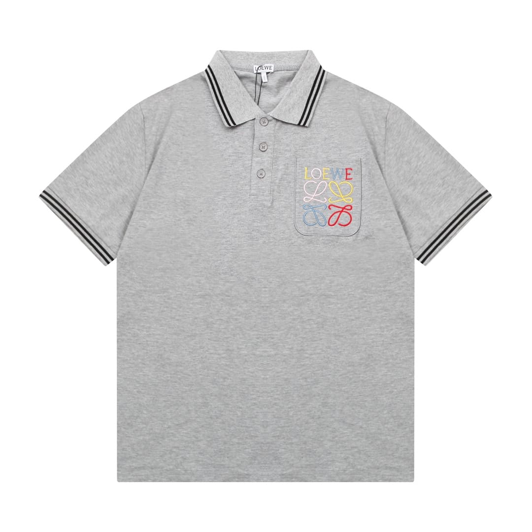 ÁO LOEWE POLO SHIRT GRAY MÀU XÁM