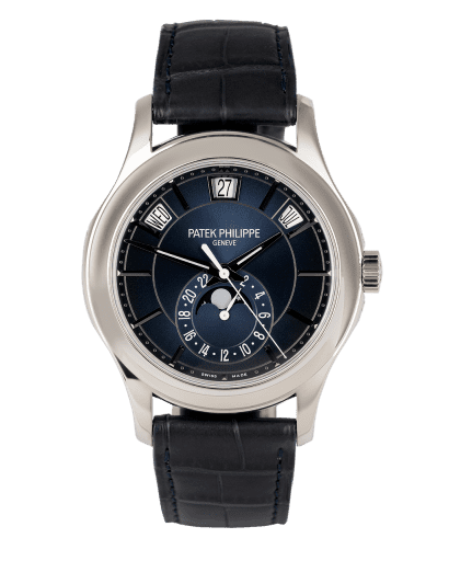 Đồng hồ Patek Philippe Annual Calendar 5205G mặt số màu xanh đen