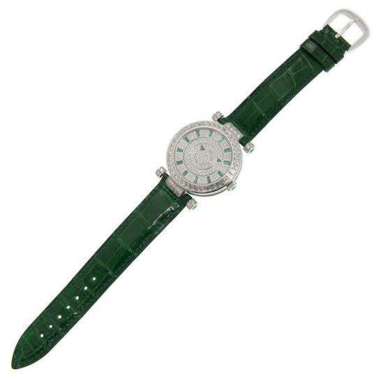 FRANCK MULLER Metallic Round Automatic Diamond Silver Dial Mens Watch