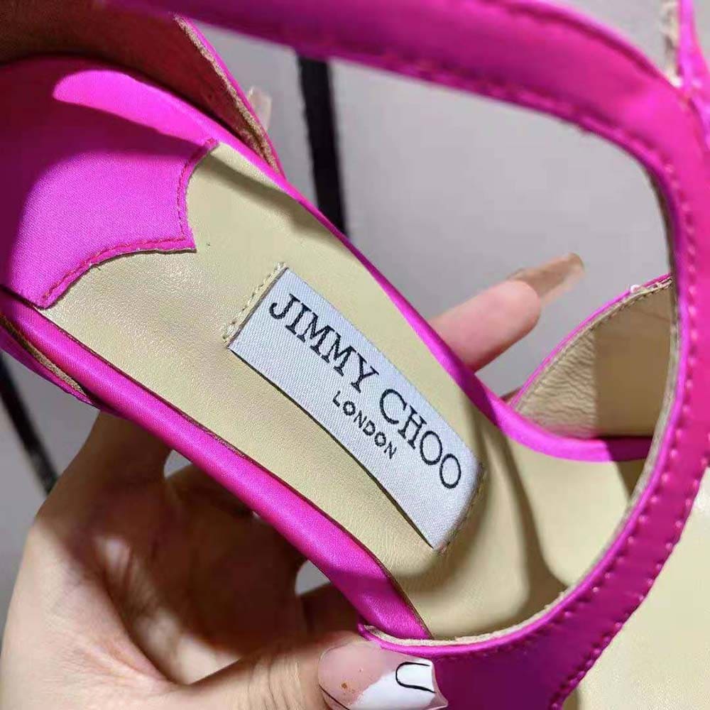 GIÀY Jimmy Choo Women Azia 110 Fuchsia Satin Sandals