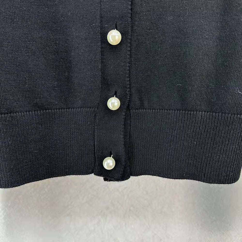 ÁO Dior Women Twin-set Black Cashmere Knit
