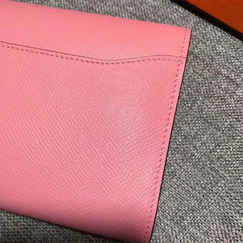 Ví Hermes Women Constance Long Wallet in Calfskin Leather-Pink