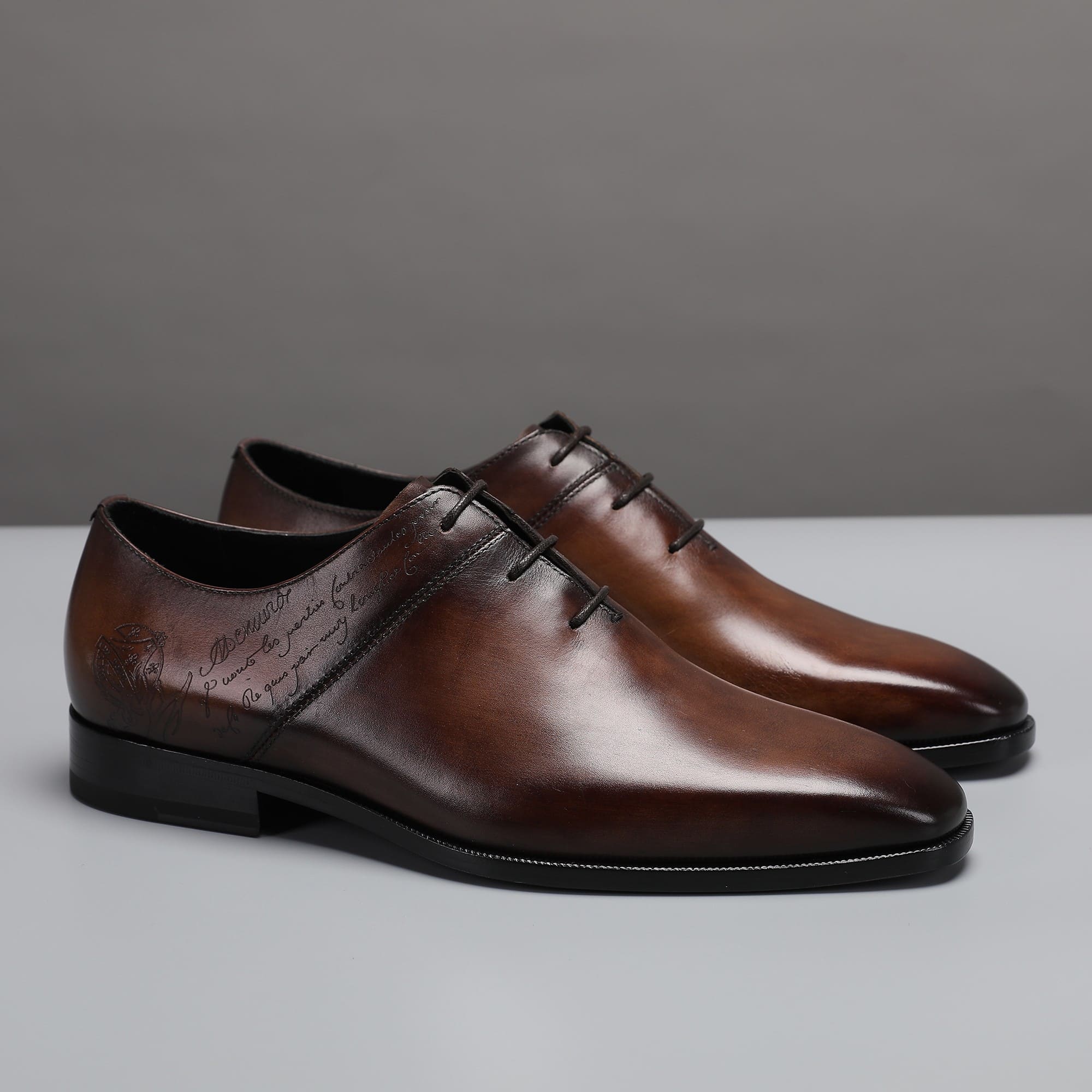 GIÀY BERLUTI BUSINESS BROWN HANDMADE TOP QUALITY SHOES AAA