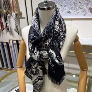 KHĂN Dior Women Toile DE Jouy Reverse Square Scarf Silk Twill-Black