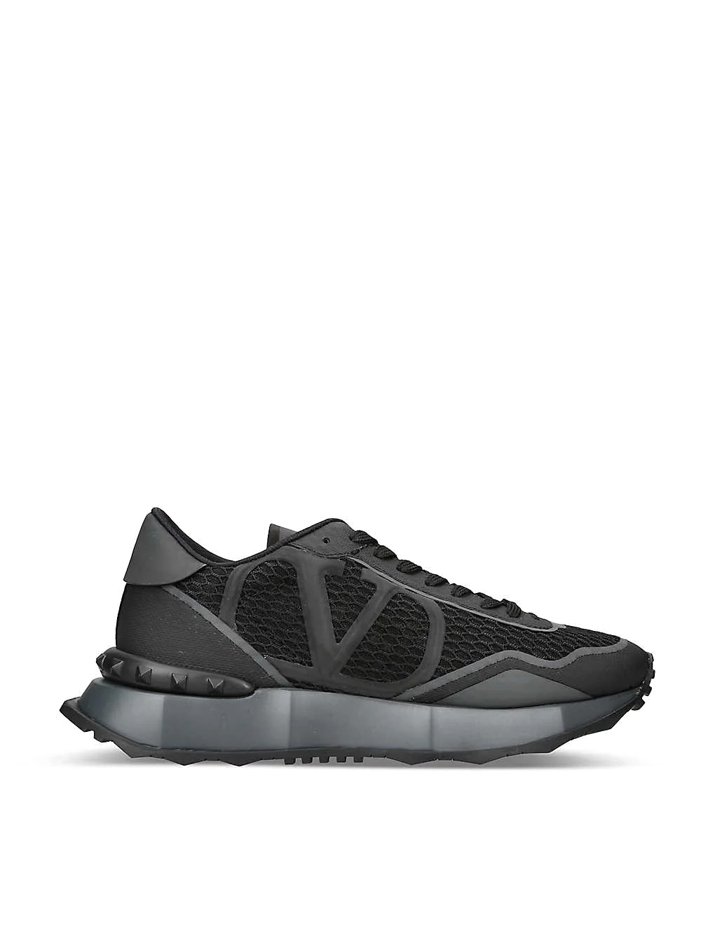 GIÀY VALENTINO GARAVANI VLOGO Netrunner leather and mesh low-top trainers