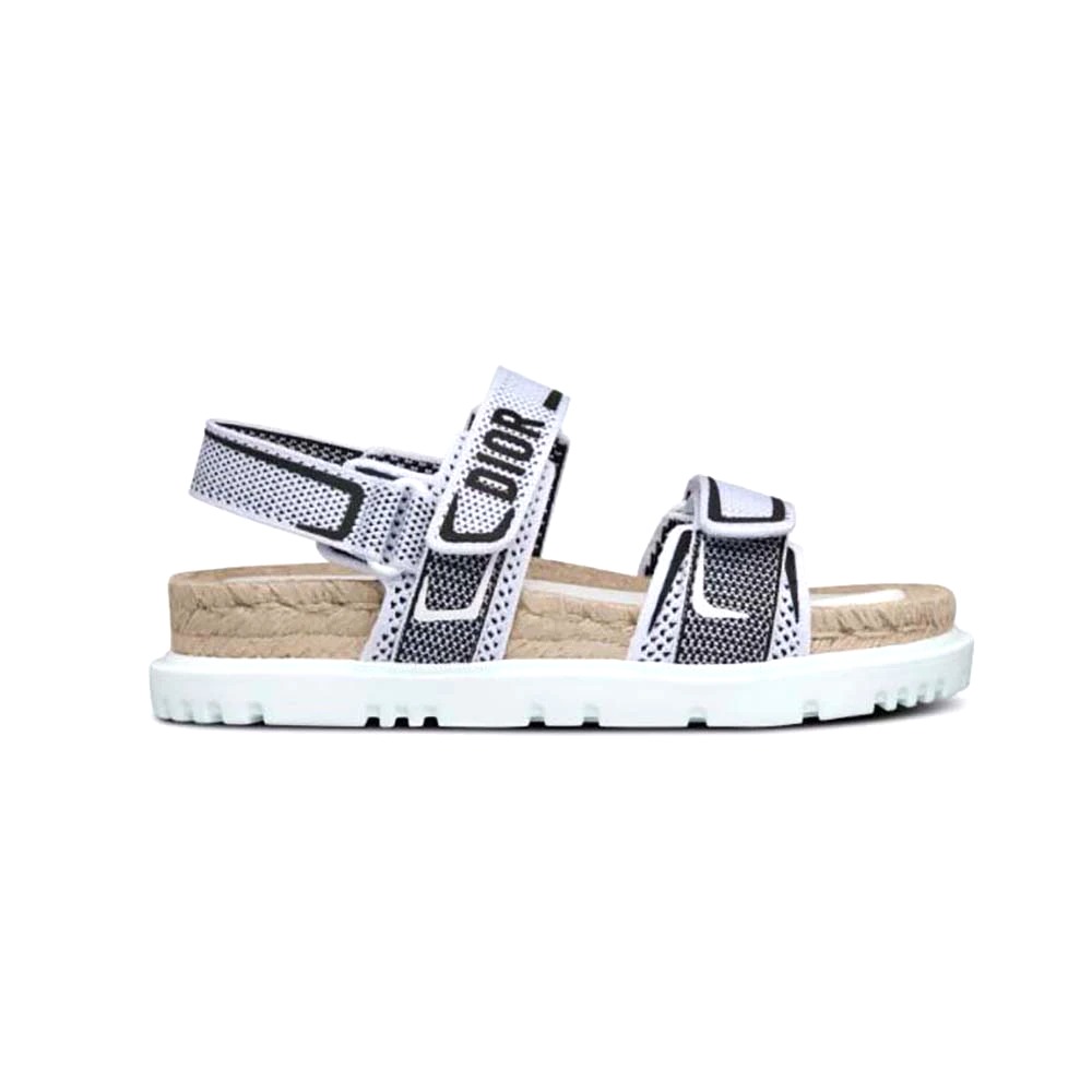 DÉP SANDAL DIOR Dioract Sandal White and Black Technical Mesh and Rubber