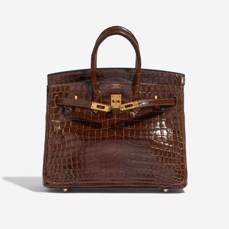 TÚI Hermès Birkin 25 Niloticus Crocodile Miel Gold Buckle khóa vàng