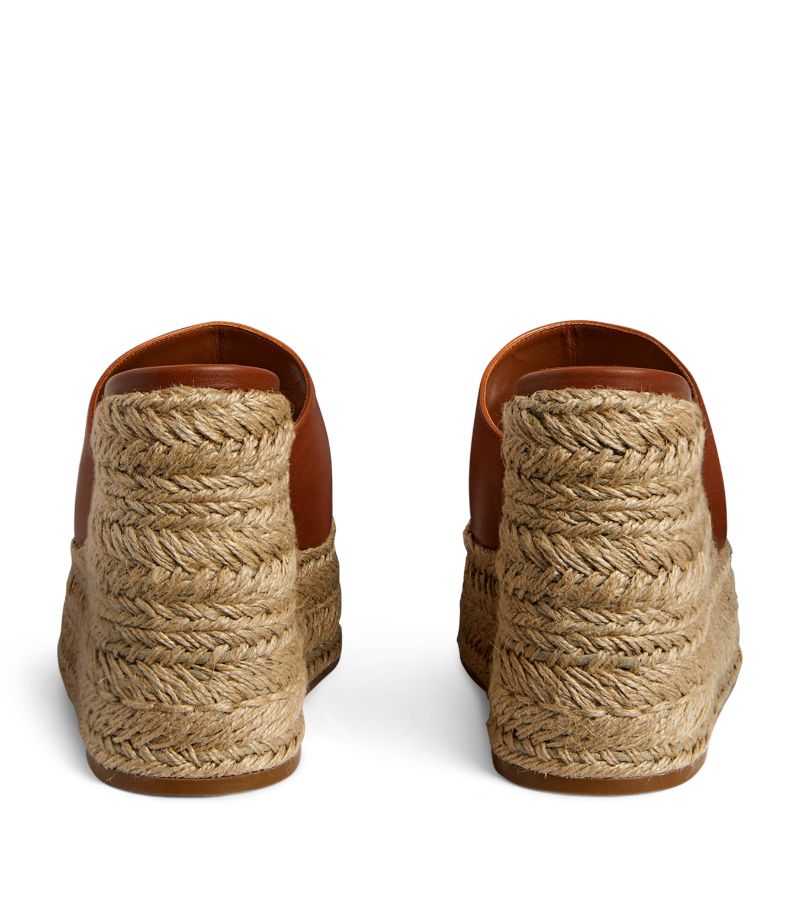 Giày CHRISTIAN LOUBOUTIN  Ariella Zeppa Leather Wedge Espadrilles 130