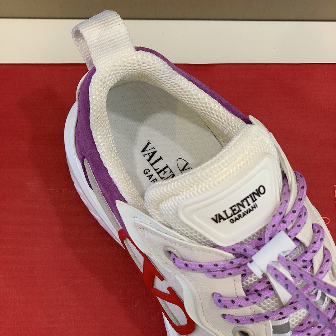 GIÀY VALENTINO V LOGO LEATHER SNEAKER SHOES AAA