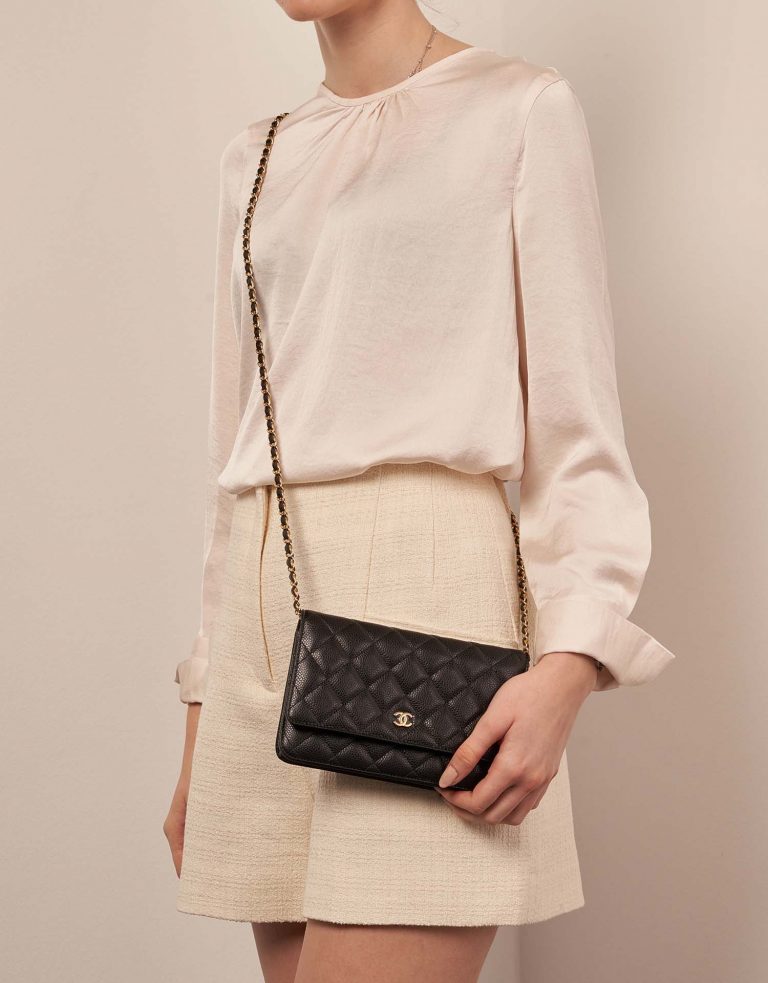 TÚI Chanel Wallet On Chain Caviar Black WOC