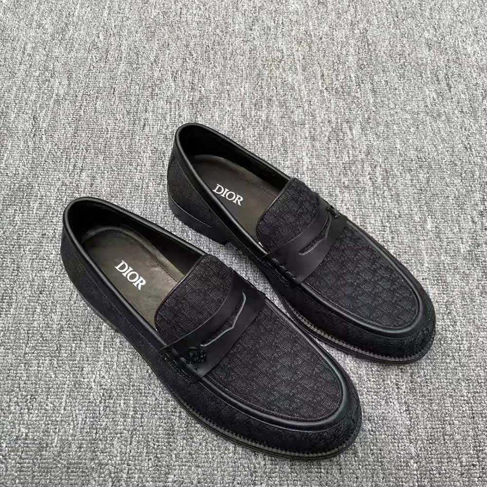 GIÀY DIOR Granville Loafer Black Dior Oblique Jacquard