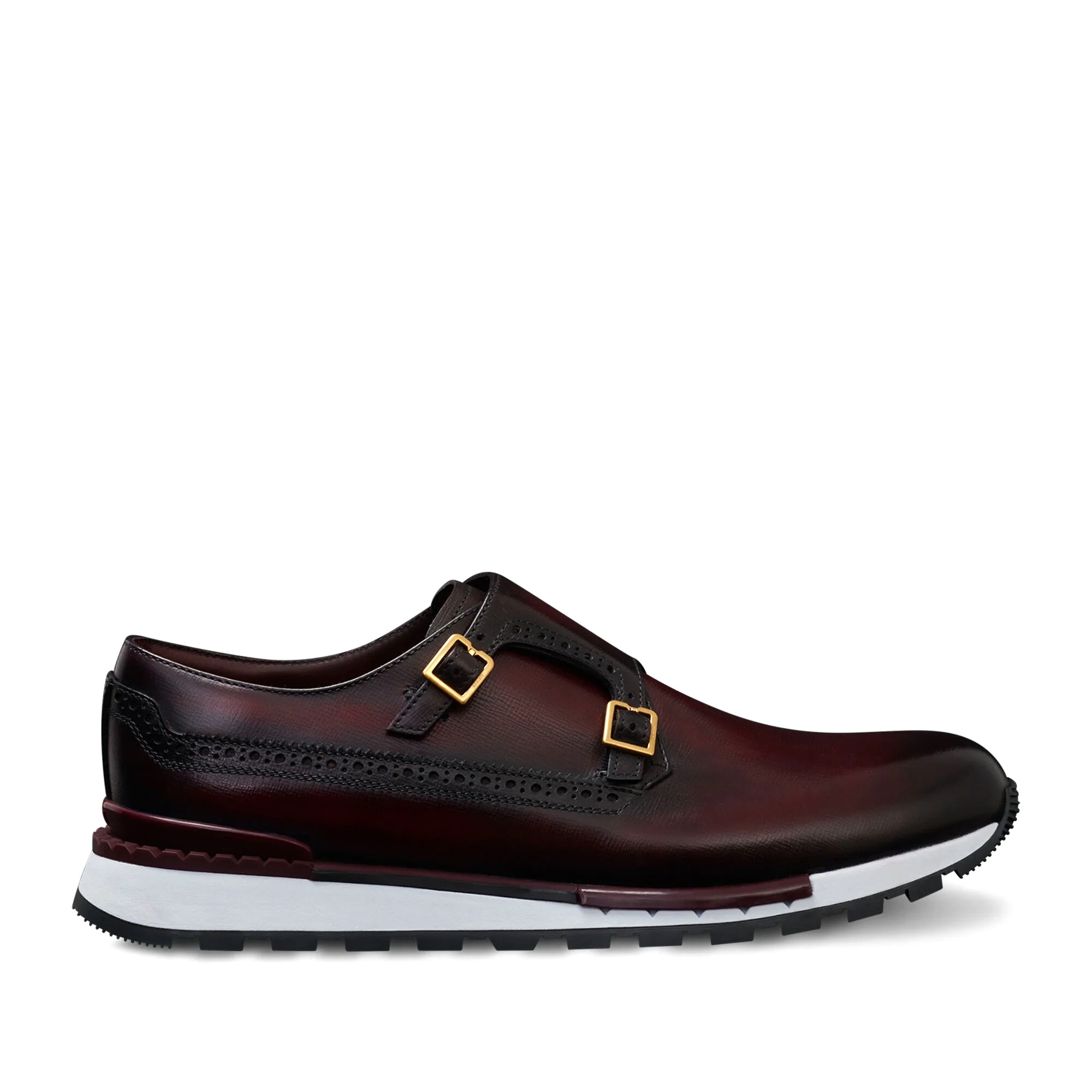 GIÀY BERLUTI Fast Track Leather Sneaker Saint Emilion Tri