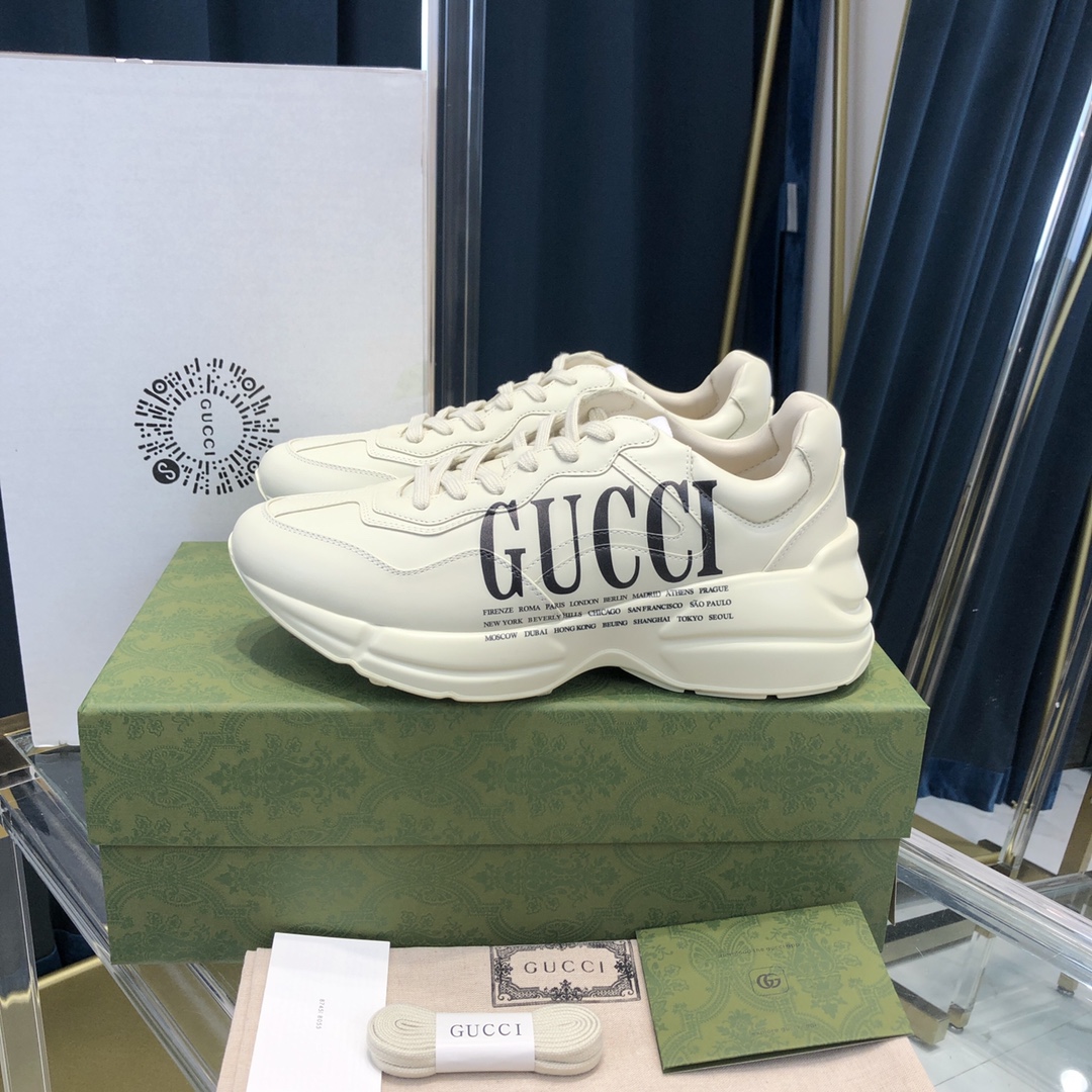 GIÀY GUCCI RHYTON GG ITALIA SNEAKERS SHOES UNISEX