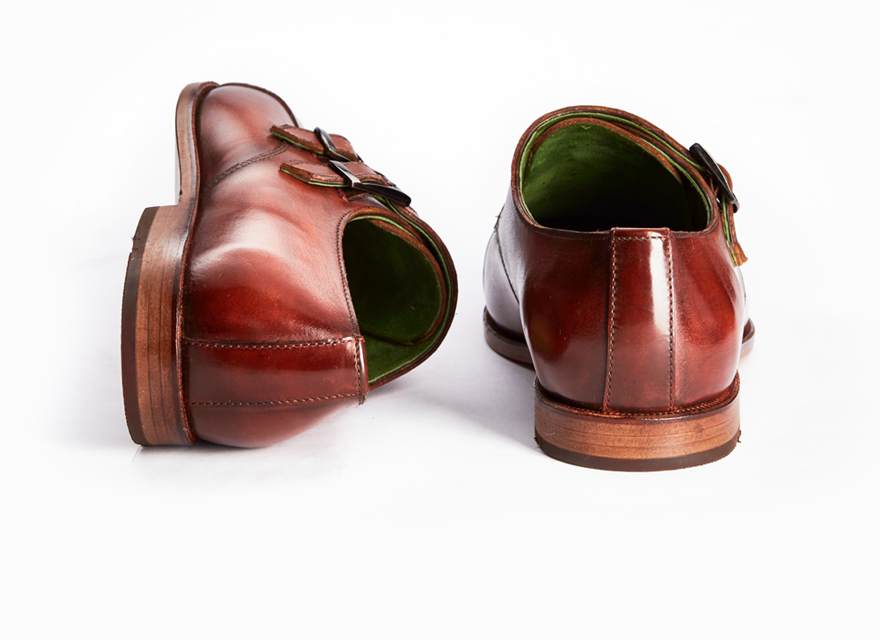 HENDERSON SHOES PERSONALIZATION THE CLASSIC DOUBLE STRAP PAINTING HANDCRAFTED SHOES