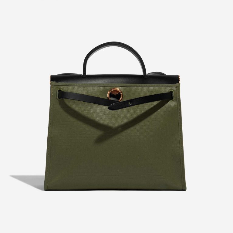 TÚI Hermès Herbag 31 Toile  Vache Hunter Lichen Ecru Black