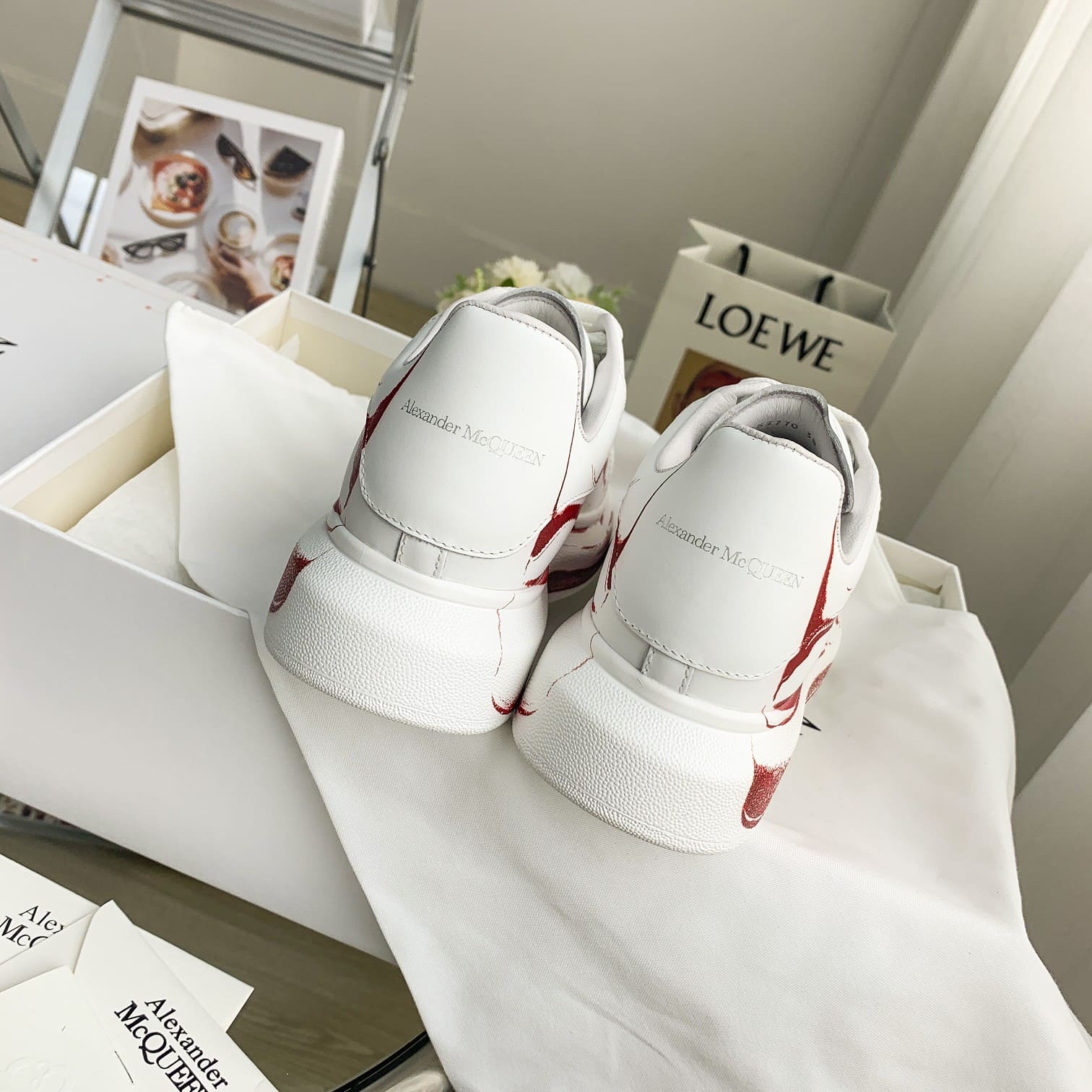 GIÀY ALEXANDER MCQUEEN SNEAKERS SHOES AAA UNISEX NAM VÀ NỮ DA BÊ HẢO HẠNG