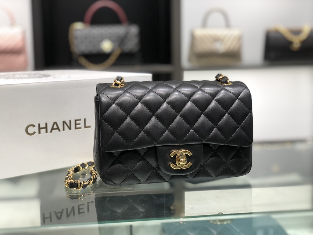 TÚI CHANEL CF LAMBSKIN BLACK DA HAAS 20 GOLD