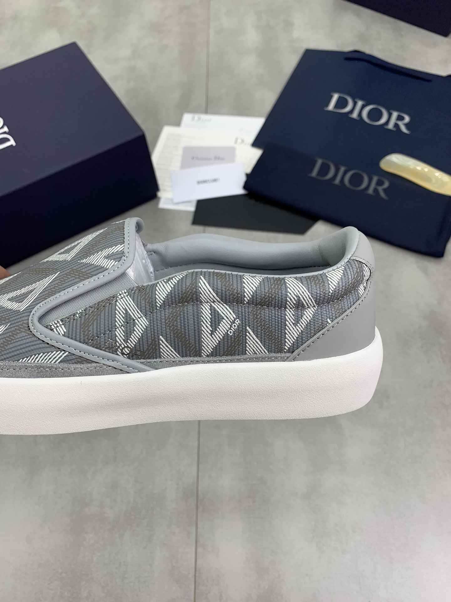 GIÀY CHRISTIAN DIOR LEATHER SLIP ON SHOES AAA