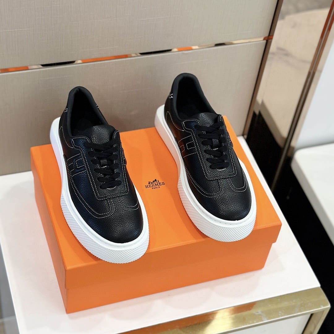 GIÀY HERMES SNEAKER LOW SPORTS CALFSKIN BLACK