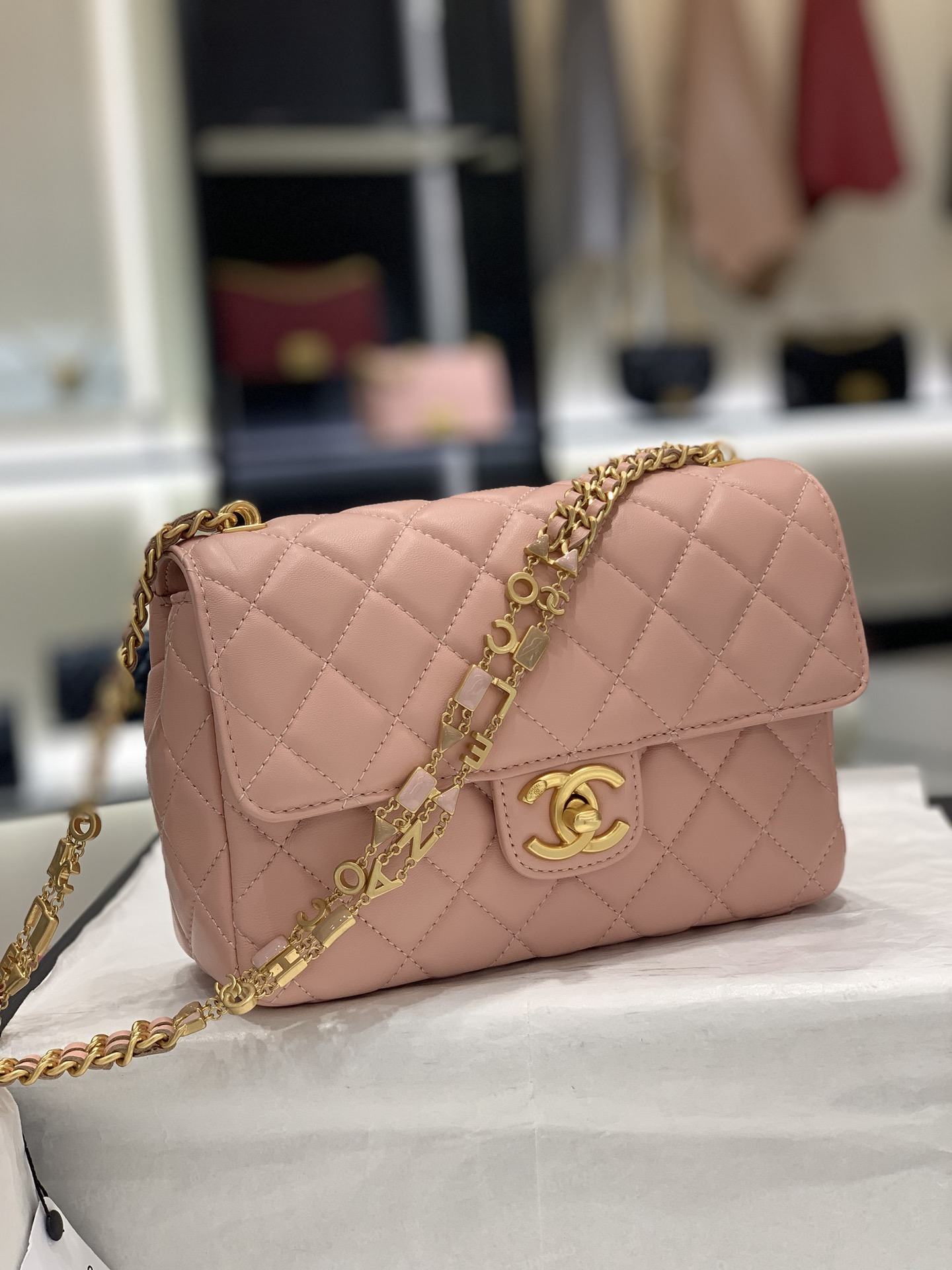 TÚI CHANEL 23B Pink hồng da HAAS