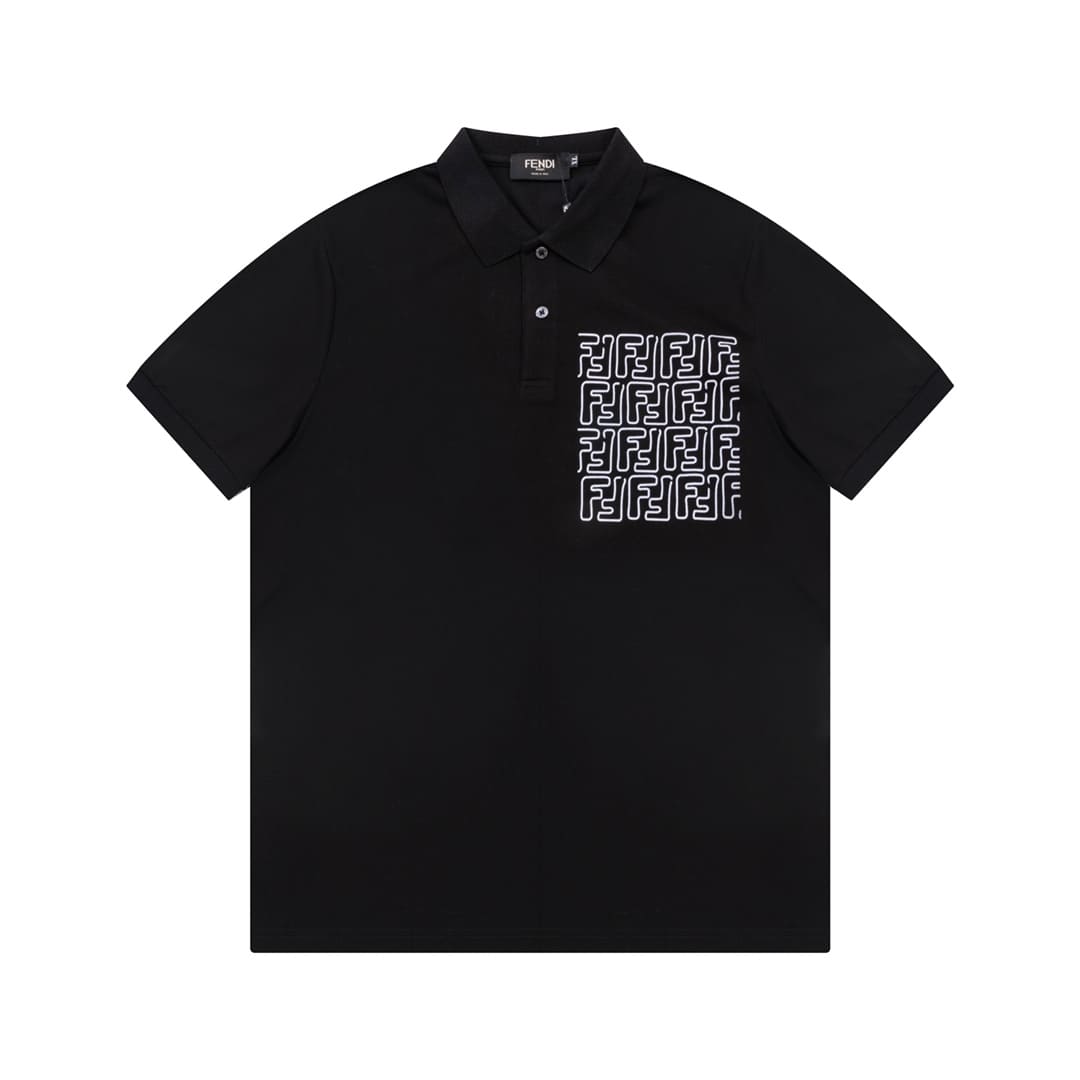 ÁO FENDI POLO SHIRT BLACK MÀU ĐEN