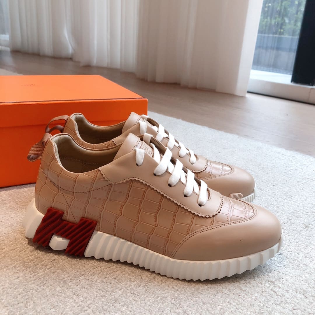 GIÀY HERMES BOUNCING SNEAKER LOW SPORTS EMBOSSED CROC