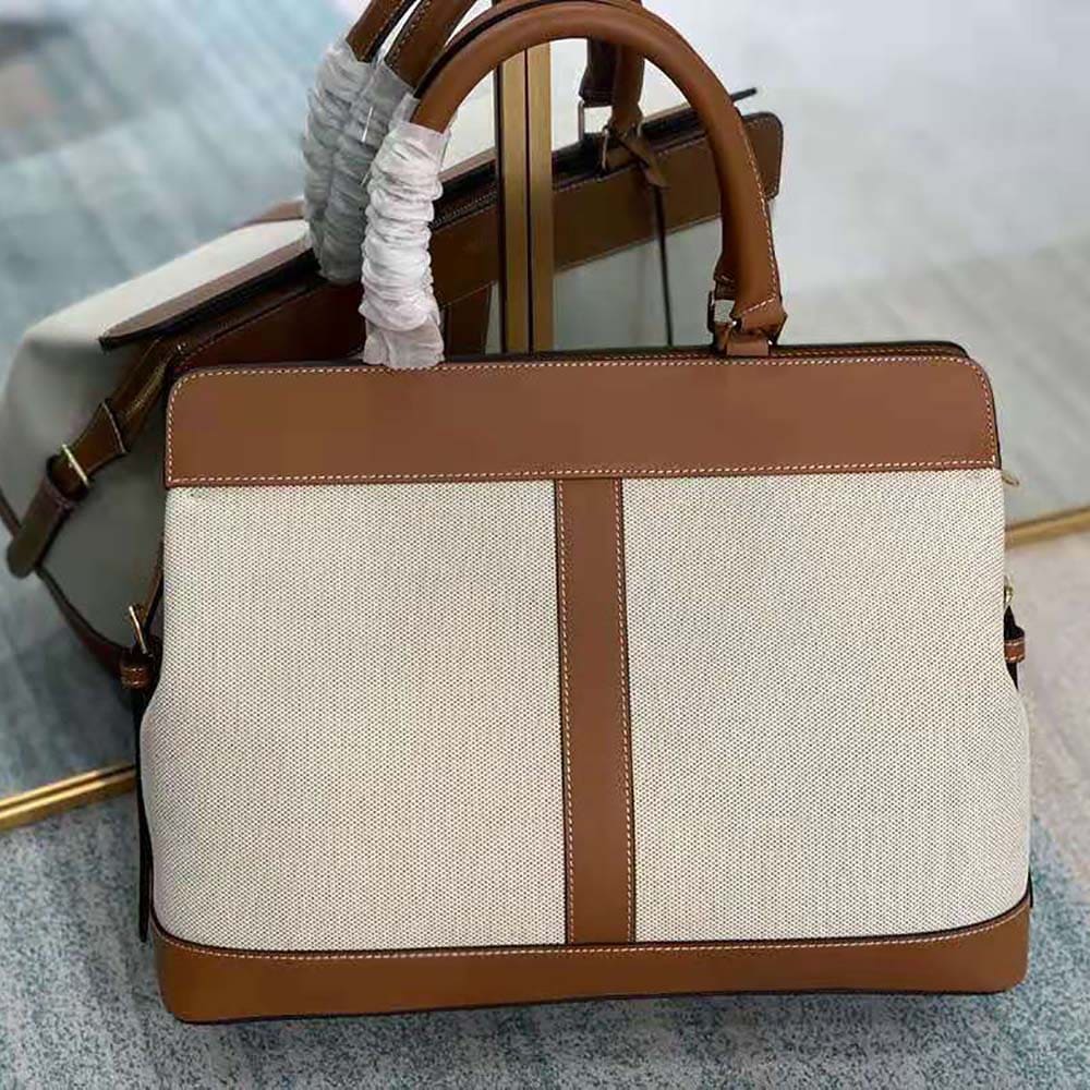 TÚI Celine Women Medium Cabas DE France Bag in Textile and Calfskin