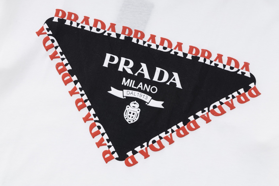 ÁO PRADA TRIANGLE Logo T-Shirt