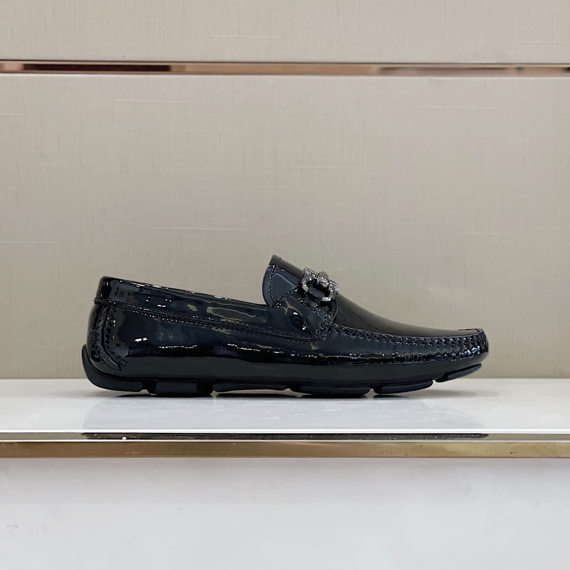 GIÀY SALVATORE FERRAGAMO DRIVING BLACK TOP QUALITY SHOES AAA