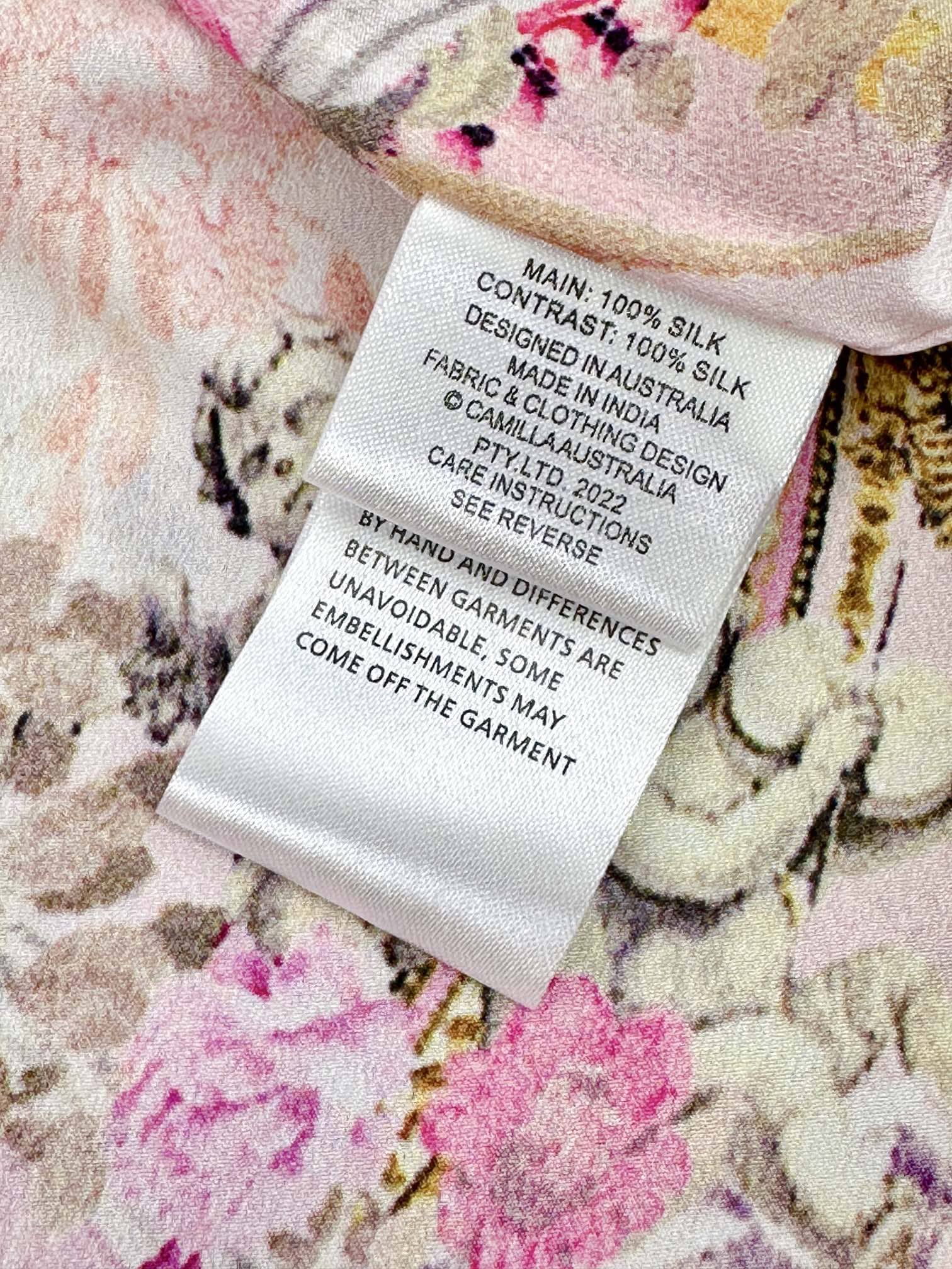 VÁY CAMILLA Silk Embellished V-Neck Midi Dress High Classy