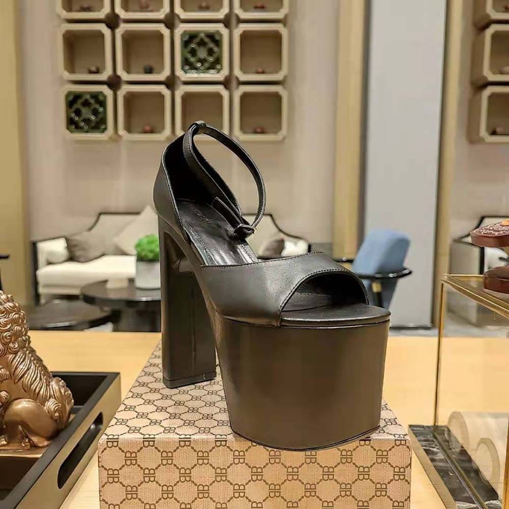 GIÀY Balenciaga Women Camden 160mm Sandal in Black