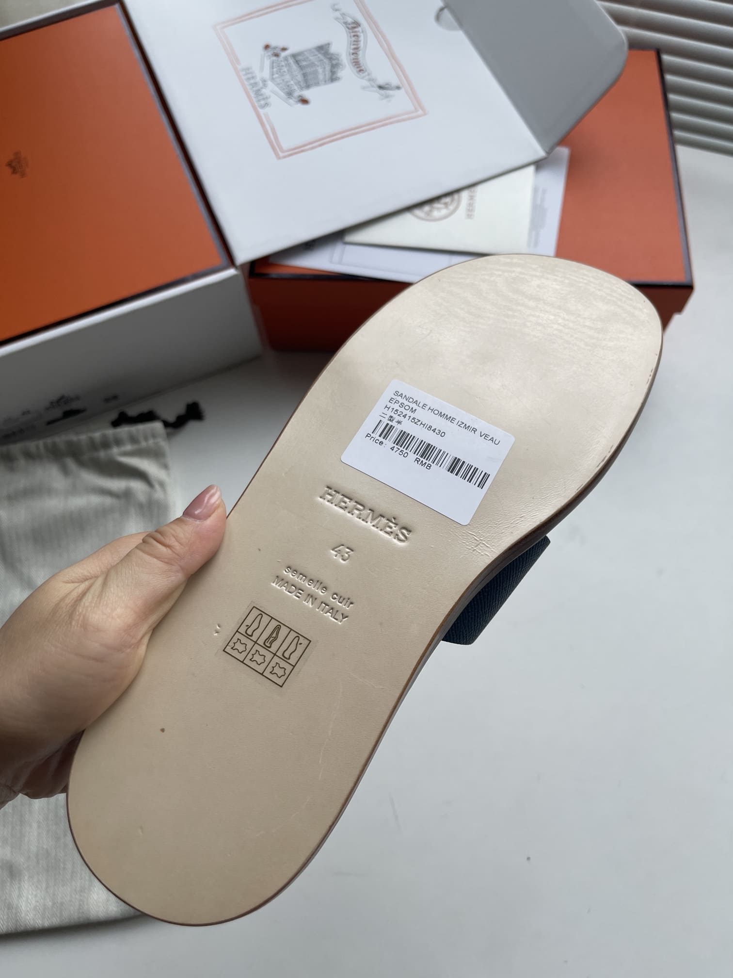 DÉP HERMES IZMIR BLUE H SANDAL AAA
