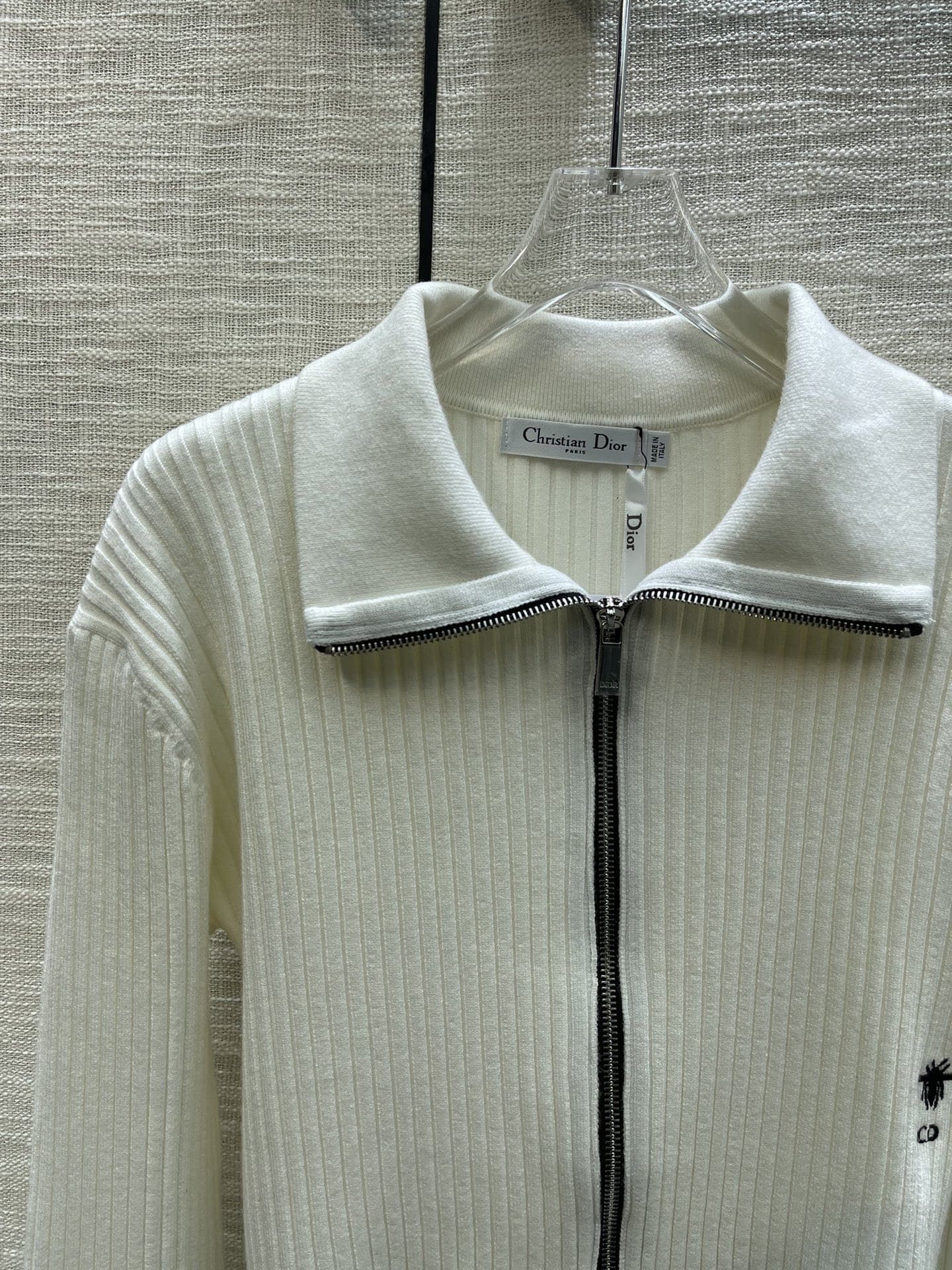 ÁO DIOR Cardigan White Sweater