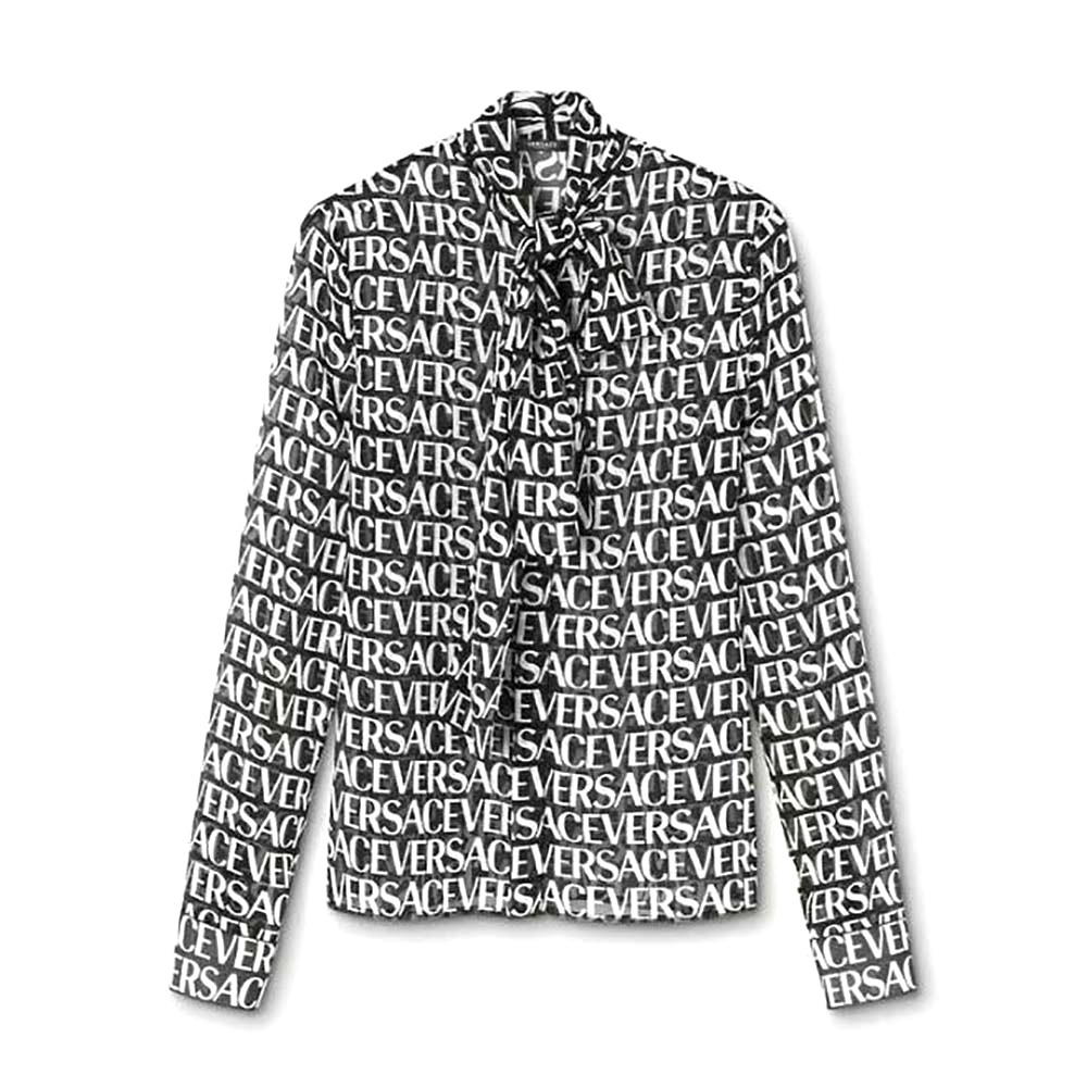 ÁO Versace Allover Logo-Black