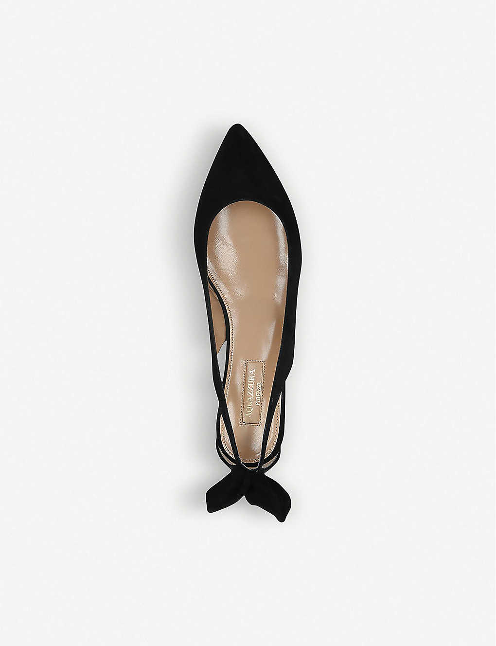 GIÀY AQUAZZURA Deneuve suede ballet pumps