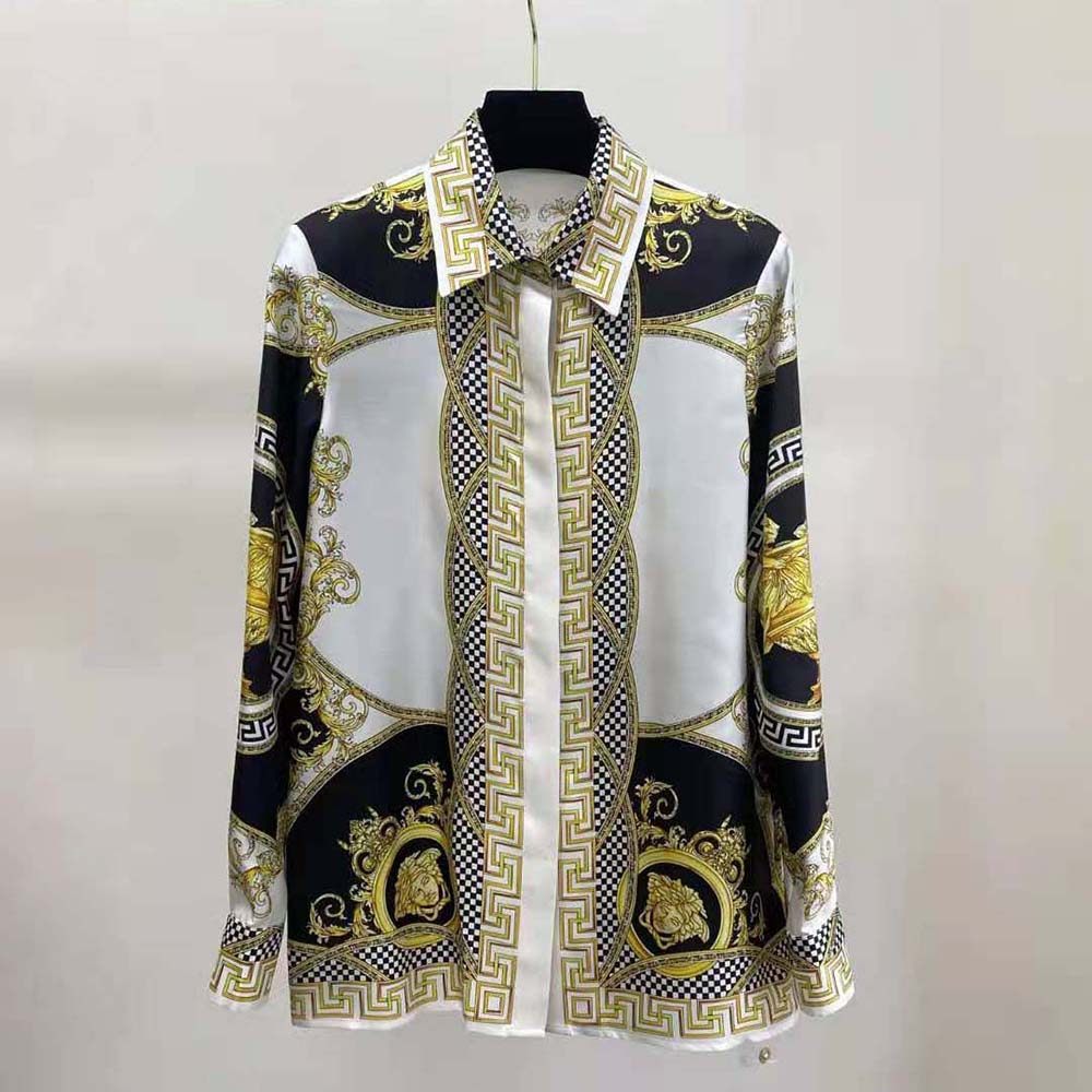 ÁO Versace Men La Coupe Des Dieux Silk Shirt