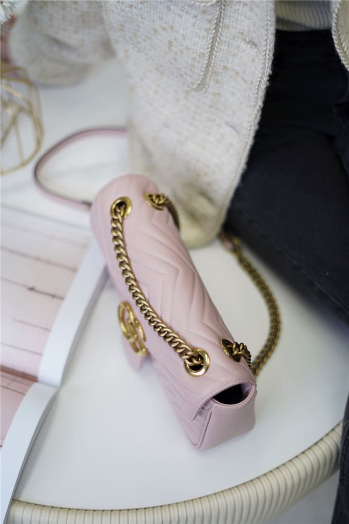 TÚI Gucci Marmont small matelasse shoulder bag pink Top Quality