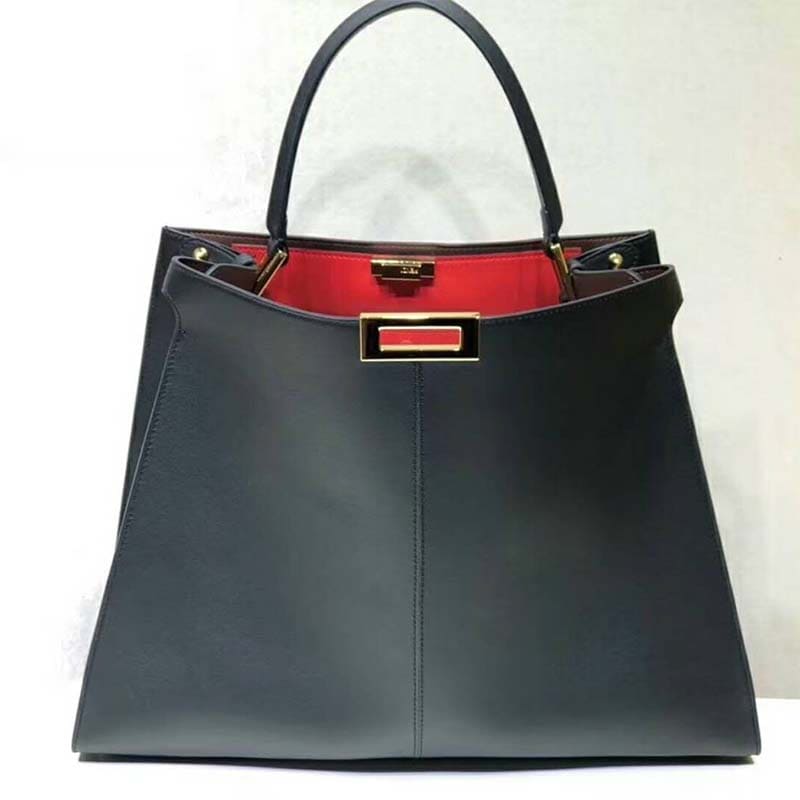 TÚI FENDI Women Peekaboo X-Lite in Leather Bag-Black