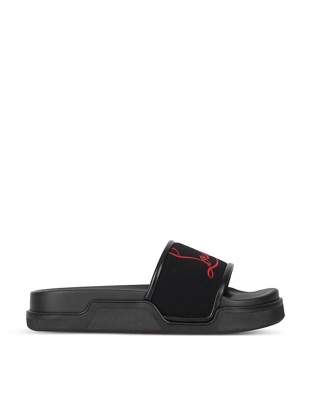 DÉP CHRISTIAN LOUBOUTIN Pool fun flat calf neoprene black