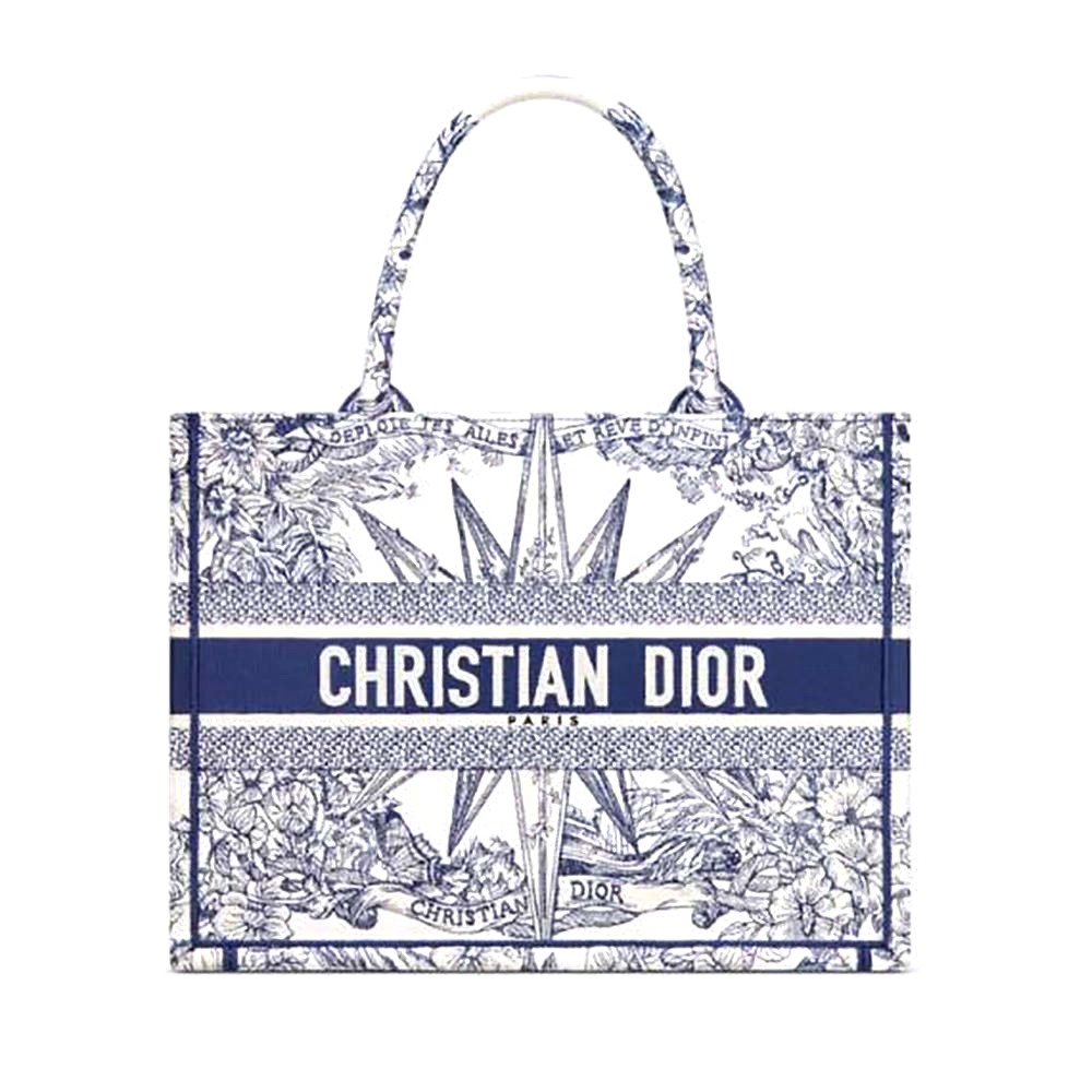 TÚI Christian Dior White and Blue Rêve D’Infini Embroidery